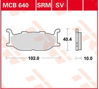 TRW Lucas Sintered doublure MCB640SV