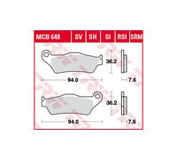 TRW Lucas TRW Lucas MCB648SI Sinter Offroad Plaquette de frein