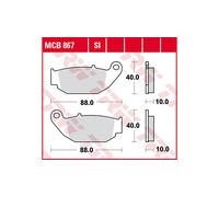 TRW Lucas TRW Lucas plaquette de frein MCB867SI Sinter Offroad