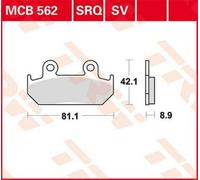 TRW MCB562 Plaquettes de Freins Organique, TÜV Homologué