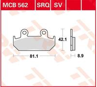TRW MCB562SRQ Plaquettes de frein