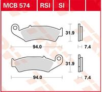 Jeu de plaquettes de frein TRW MCB574