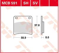 TRW MCB591 Plaquettes de frein