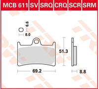 TRW Lucas Racing surface MCB611SCR sans ABE