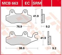 Trw Mcb663srm Sintered Brake Pads Orange