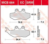 TRW MCB664EC Plaquettes de frein