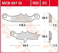 TRW MCB697SI Plaquettes de frein
