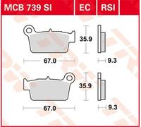 TRW MCB739EC Plaquettes de frein