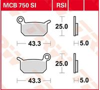 Jeu de plaquettes de frein TRW MCB750