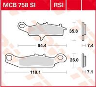 TRW MCB758RSI Plaquettes de frein