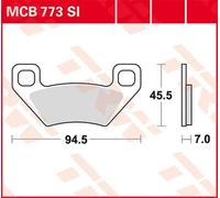Jeu de plaquettes de frein TRW MCB773SI