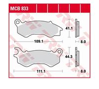Jeu de plaquettes de frein TRW MCB833