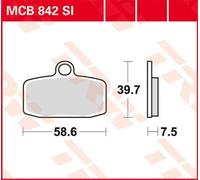 TRW MCB842SI Plaquettes de frein