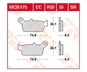 Trw Offroad Cpi Sahel 125 02 Sintered Rear Brake Pads Noir