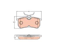 TRW Plaquette de Frein GDB2140 Ford Fiesta ( Ccn )(2012- >) 1,0 - 103kw 140cv