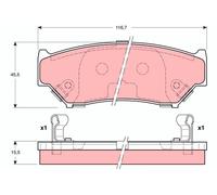 TRW Plaquette de Frein GDB3182 Suzuki Vitara 3-porte ( Sq /Gt )(1999- >) 1,6 -