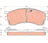 TRW Plaquette de Frein GDB3192 Mazda 323 Berline C/F / P/S (Ba )(1997- >) 1,9 -