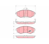 TRW Plaquette de Frein GDB3256 Hyundai Coupe ( Rd )(2000- >) 1,6 - 84Kw 114Cv I