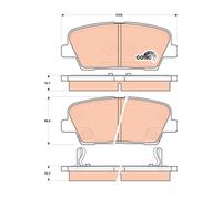 TRW Plaquette de Frein GDB3499 Hyundai Genesis ( BK )(2009- >) 2,0 - 157kw 213cv