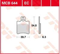 TRW plaquette de frein "MCB 644" set type EC Organis