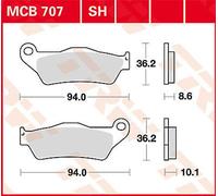 TRW Lucas Brake pad MCB707