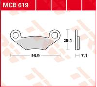 TRW Plaquette de frein Trw Organ. Mcb 619