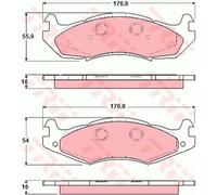 TRW Plaquette de Freins GDB1207 Sabots de Frein pour Jeep Wrangler I Yj Sj _