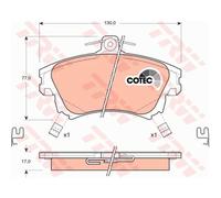 TRW Plaquette de Freins GDB1313 Sabots de Frein pour Mitsubishi Carisma Da _