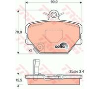 TRW Plaquette de Freins GDB1365 Sabots de Frein pour Smart Fortwo Coupé 450