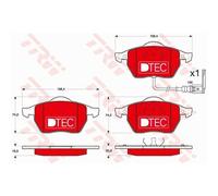 TRW Plaquette de Freins GDB1403DTE Sabots de Frein pour Audi A3 8L1