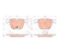 TRW Plaquette de Freins GDB1502 Sabots pour Bentley Continental Coupé 3W_