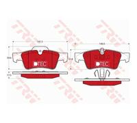 TRW Plaquette de Freins GDB1643DTE Sabots pour MERCEDES-BENZ M-CLASSE W164