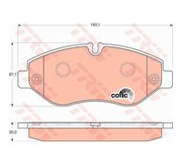 TRW Plaquette de Freins GDB1747 Sabots pour Iveco Daily VI Choisir / Châssis