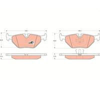 TRW Plaquettes de frein Arrière pour BMW 3 Berline (E36) 3 Berline (E30) 7 (E32)
