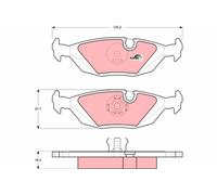 TRW Plaquettes de frein Arrière pour BMW 3 Limousine (E30) 3 Cabrio (E30) GDB299