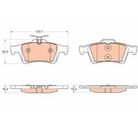 TRW Plaquettes de frein Arrière pour FORD Focus Mk3 5 portes (DYB) Plaquettes de