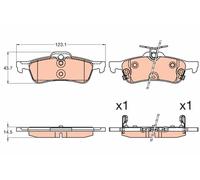 Plaquettes de frein GDB3588 TRW pour HONDA CIVIC IX CIVIC IX Tourer