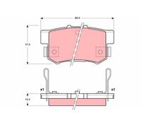 TRW Plaquettes de frein Arrière pour HONDA CIVIC IX (FK) pour ACURA TSX (CL)