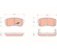 TRW Plaquettes de frein Arrière pour HYUNDAI i10 (PA) pour KIA Picanto (SA)