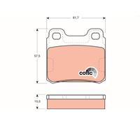 TRW Plaquettes de frein Arrière pour OPEL Calibra A (C89) Astra F CC (T92)