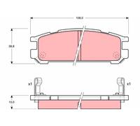 TRW Plaquettes de frein Arrière pour SUBARU IMPREZA A trois volumes (GC) GDB990