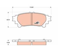 TRW Plaquettes de frein Arrière pour TOYOTA Highlander III SUV (XU50) Plaquettes