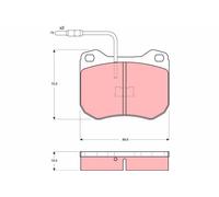 TRW Plaquettes de frein Avant convient pour PEUGEOT 504 Pick-up (E) 504 Coupé