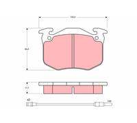 TRW Plaquettes de frein Avant convient pour PEUGEOT 505 Berline (551A) GDB386