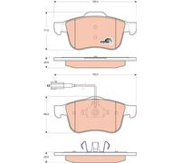 TRW Plaquettes de frein Avant pour ALFA ROMEO 159 (939) 159 Sportwagon (939)