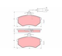 TRW Plaquettes de frein Avant pour AUDI 80 (89, 89Q, 8A, B3) QUATTRO (85) GDB404