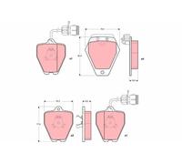 TRW Plaquettes de frein Avant pour AUDI A8 D2 (4D2, 4D8) A6 C4 Berline (4A2)
