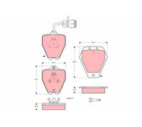 TRW Plaquettes de frein Avant pour AUDI A8 D2 (4D2, 4D8) A6 C4 Berline (4A2)