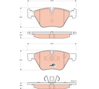 TRW Plaquettes de frein Avant pour BMW 1 5 portes (E87) 1 3 portes (E81) GDB1662