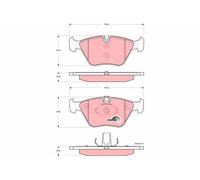 TRW Plaquettes de frein Avant pour BMW 3 Coupé (E46) 3 Cabriolet (E46) GDB1577